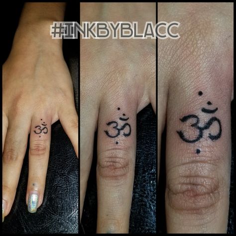 Seek balance within yourself Chakra Finger Tattoo, Om Tattoo On Finger, Ohm Tattoo Women, Aum Tattoo, Ohm Tattoo, Aum Symbol, Mahadev Tattoo, Panda Tattoo, Finger Tattoo For Women