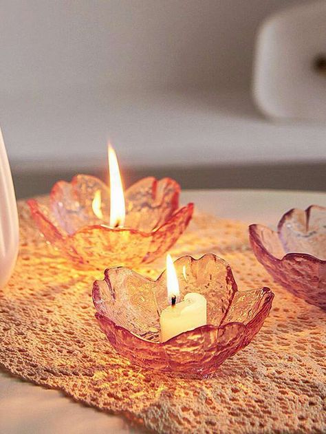 Free Returns ✓ Free Shipping On Orders $49+ ✓. 1pc Cherry Blossom Shaped Candle Holder- Candles & Holders at SHEIN. Candle Decor Bedroom, Sage Green Quince, Aphrodite Core, Art Gallery Event, Girl Hobbies, Dreamy Coquette, Esthetician Decor, Candlestick Crafts, Uni Bedroom