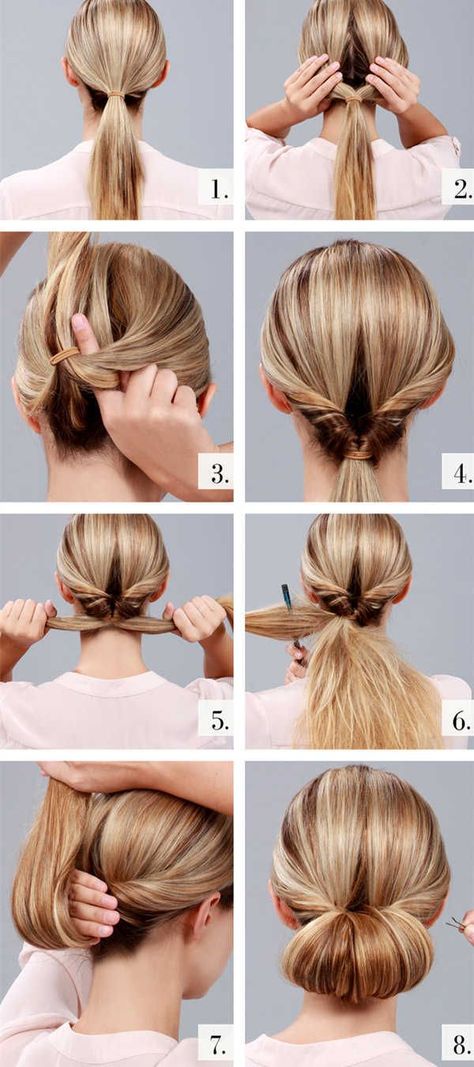 The Sleek Rolled Tuck - 10 Easy Wedding Updo Hairstyles Step by Step - EverAfterGuide Simply Hairstyle, Simple Wedding Updo, Simply Hairstyles, Diy Updo, Hairstyle Wedding, Guest Hair, Gorgeous Hairstyles, Peinados Recogidos, Wedding Guest Hairstyles