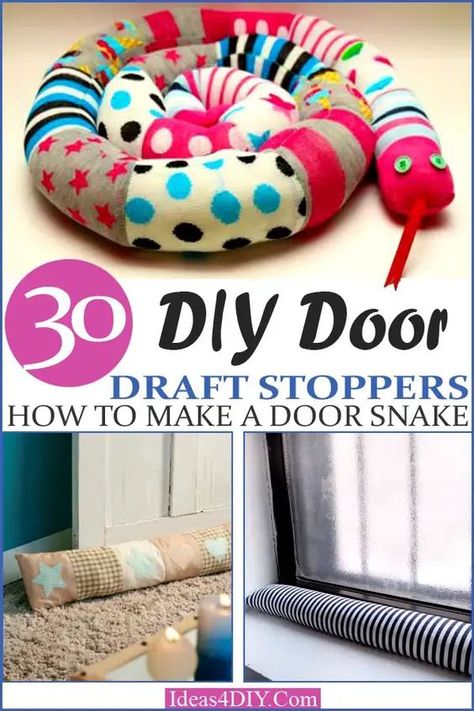 30 DIY Door Draft Stoppers - How to Make a Door Snake