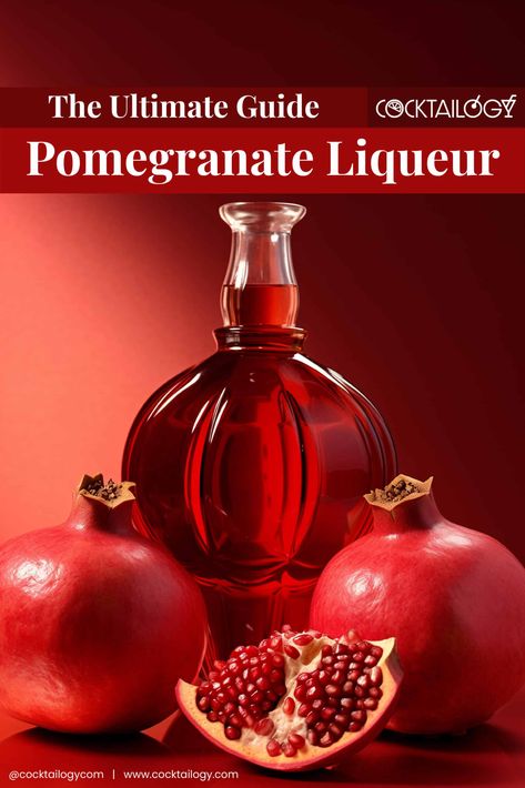 Pomegranate Liqueur: 14 Things You Should Know [The Ultimate Guide] Pomegranate Liqueur Cocktails, Pomegranate Wine, Pomegranate Liqueur, Pear Liqueur, Pomegranate Martini, Pomegranate Recipes, Liquor Recipes, Homemade Wine, Best Cocktail Recipes