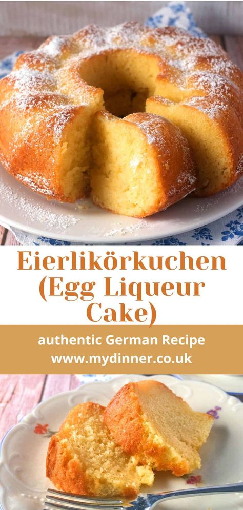 German Pound Cake Recipe, German Pound Cake, Egg Tart Recipe, German Pastries, Bavarian Recipes, German Desserts, Smooth Cake, Egg Tart, Dessert Sauces