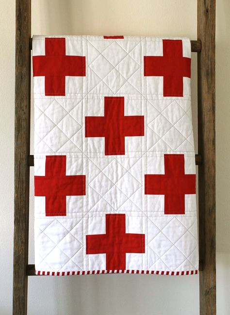 st. george's cross quilt. | Erica Sage | Flickr Quilt Pictures, George Cross, Plus Quilt, Cross Quilt, Two Color Quilts, White Quilts, Red And White Quilts, Solid Quilt, Quilt Modernen