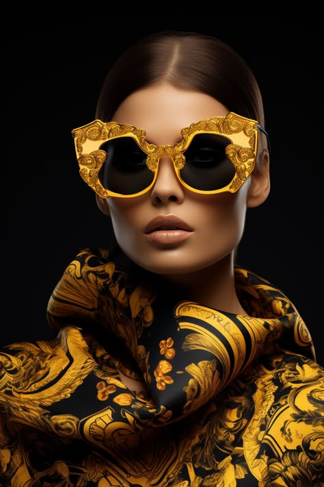 Fashion trends glasses. This concept with glasses is created in Midjourney. Subscribe, there are many inspirational images here. Sufi Background, Casino Jackpot, Pop Art Fashion, Art Photography Portrait, Versace Fashion, Event Poster Design, Fashionably Late, Versace Glasses, Glamour Shots