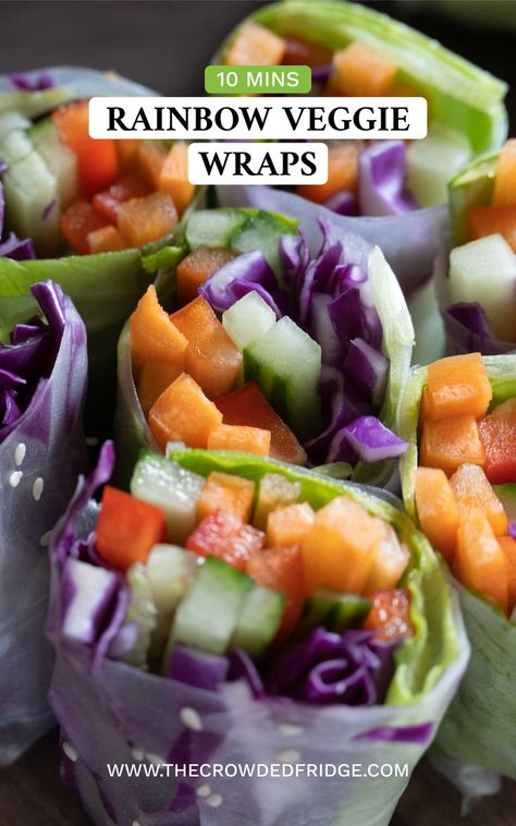 Vegetarian Lettuce Wraps, Vegetarian Wraps, Rice Paper Wraps, Veggie Wraps, Food Shows, Peanut Sauce, Red Cabbage, Lettuce Wraps, Think About It