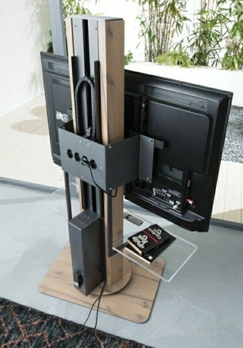 Rotating Tv Stand, Diy Tv Stand Ideas, Rotating Tv, Deco Tv, Corner Tv Stands, Tv Lift Cabinet, Tv Rack, Tv Stand Designs, Suport Tv