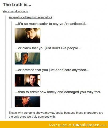 The truth is... - FunSubstance.com Falling For The Villain, Doctor Who Tumblr, Funny Relationship Quotes, Fandom Crossover, Funny Relationship, Destiel, Superwholock, The Villain, Look At You