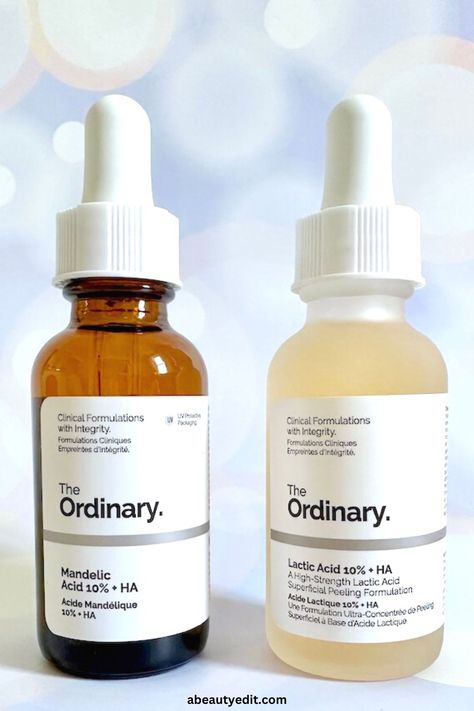 The Ordinary Mandelic Acid vs Lactic Acid The Ordinary Fake Vs Original, Mandelic Acid Benefits, The Ordinary Matrixyl, The Ordinary Skincare Guide, The Ordinary Buffet, The Ordinary Skincare Routine, The Ordinary Azelaic Acid, The Ordinary Lactic Acid, The Ordinary Hyaluronic Acid