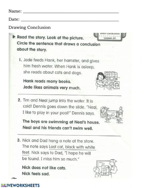 1st Grade Drawing, Worksheet Grade 1, Making Inferences Activities, What Is Character, Inference Activities, Teaching Drawing, Drawing Conclusions, Kids Math Worksheets, Drawing Exercises