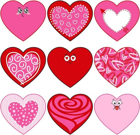 Amazon.com: Whaline 45pcs Heart Cut-Outs Assorted Red Pink Heart Cut-Outs 6 Inch Large Valentine's Day Paper Cutouts for School Bulletin Board Classroom Wedding Anniversary Party Supplies, 9 Designs : Office Products Board Classroom, Office Labels, Paper Cutouts, Heart Cut Out, Wedding Anniversary Party, Valentine Candy, Classroom Valentine, Candy Bouquet, Romantic Design