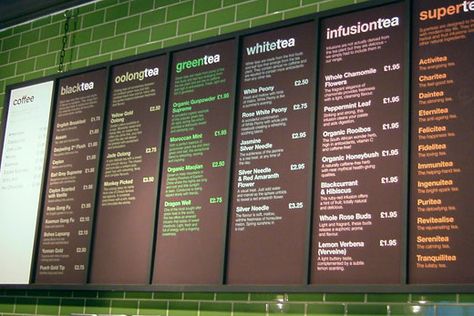 mind design Restaurant Wall Menu Ideas, Wall Menu Design, Menu Board Ideas, Cafe Menu Boards, Menu Board Restaurant, Menu Board Design, Juice Bar Design, Mind Design, Digital Menu Boards