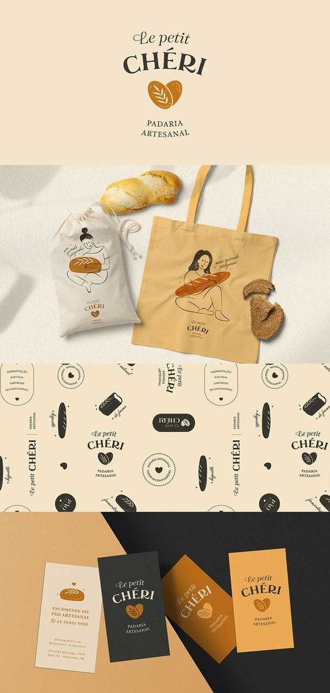 bakery branding design with cute aesthetic illustrations #graphics Pastries Branding, Pastry Logo Design Ideas, Bakery Brand Design, Biscuit Branding, Fresh Logo Typography, Logo Bakery Design, Breakfast Branding, Bakery Graphic Design, Pastry Branding