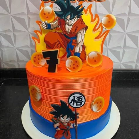 Dragonball Z Cake, Goku Birthday, Dragon Birthday Parties, Valentines Day Drawing, Dragon Birthday, Dragon Balls, Cakes And More, Dragon Ball Z, Cupcake Cakes