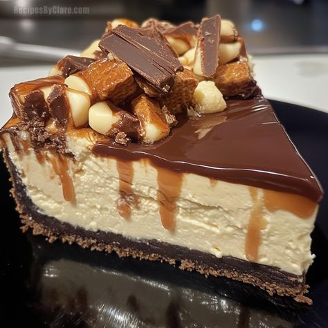 Snickers Cheesecake Bars, Skor Cheesecake, Snicker Cheesecake, No Bake Snickers Cheesecake, Snickers Pie, Cotton Candy Cookies, Chocolate Cookie Crust, Chocolate Cherry Cookies, Snickers Cheesecake