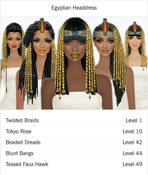 Covet Fashion Hair Accessories: Egyptian Headdress Egyptian Headdress, Egyptian Hairstyles, Hair Muse, Historical Hairstyles, Egyptian Fashion, African American Beauty, Manga Hair, Diy Halloween Costumes For Women, Hair Guide