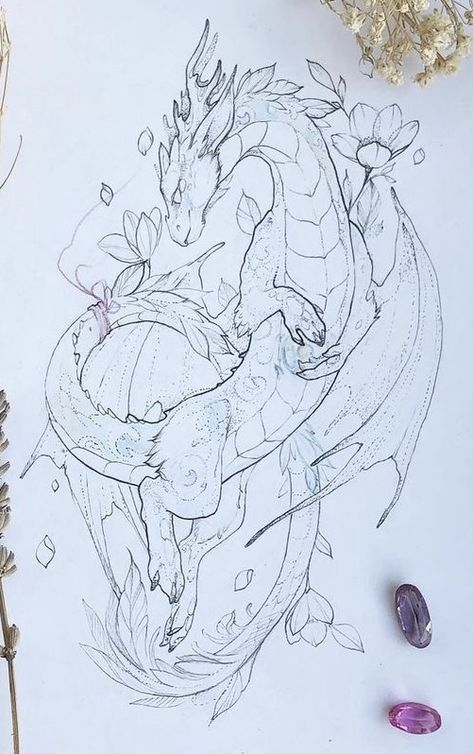 Dragon Sketch, Dragon Artwork, Dragon Drawing, Tattoo Design Drawings, A Dragon, Book Art Drawings, Dragon Art, Sketchbook Art Inspiration, Dragon Tattoo