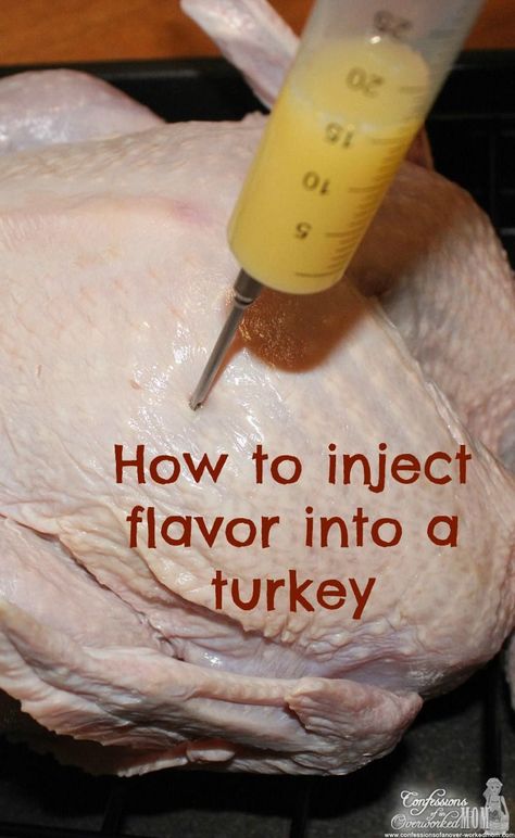 How to inject flavor in a turkey #goodcookcom #goodcookkitchenexperts #sponsored Turkey Injection, Injecting Turkey Recipes, Deep Fried Turkey, Thanksgiving Dinner Recipes, Fried Turkey, Turkey Recipes Thanksgiving, Turkey Dishes, Thanksgiving Dishes, Thanksgiving Menu