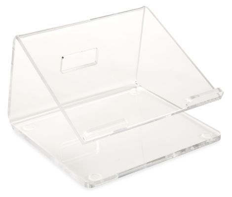 Arcana Laptop Riser - Modern Office Furniture - Room & Board Acrylic Computer Stand, Laptop Riser For Desk, Desk Organizers Clear, Acrylic Laptop Stand, Clear Laptop Stand, Acrylic Pc Holder, Laptop Riser, Acrylic Products, Room Wishlist