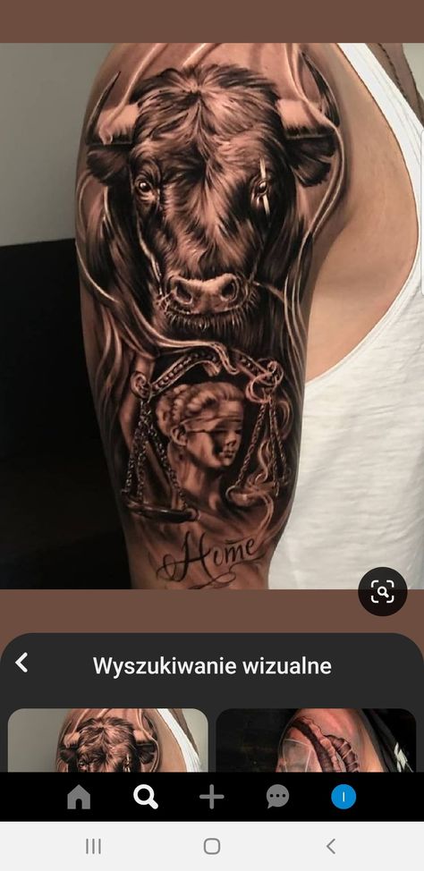 Bull Tattoos For Men, Taurus Sleeve Tattoo, Taurus Arm Tattoo Men, Bull Men Tattoo, Taurus Tattoo Men Zodiac Design, Bull Tattoo Sleeve, Bull Tattoo Design For Men, Taurus Bull Tattoos For Men Arm, Taurus Bull Tattoos Design