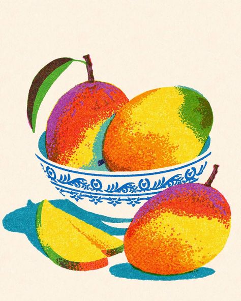 Jovaney Hollingsworth on Instagram: “Hope everyone has a great weekend. Here's a bowl of mangos.” Mango Illustrations, Watermelon Illustration, Filipino Art, Artsy Pictures, Instagram Graphic, Illustration Ideas, Fruit Illustration, Affinity Designer, Photo Wall Collage