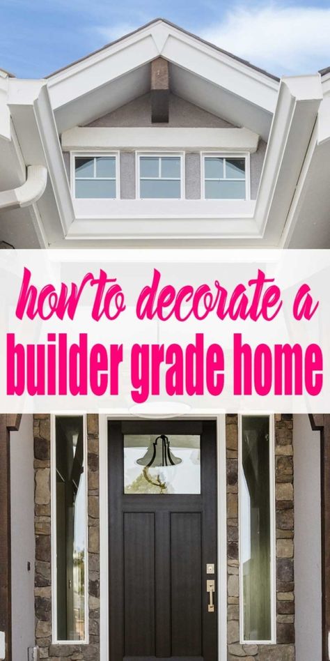 Builder grade homes can be a real challenge to decorate! But it's not hard if you have some inspiration. Get the best tips right here and decorate away! #decorate #howtodecorate #decoratingideas #decoratingtips #homedecor Upgrading A Builder Grade Home, Builder Grade Home Upgrades, Builder Home Upgrades, Upgrading Builder Grade Home, Upgrade Builder Grade Home, Builder Grade Updates, Upgrade Builder Grade, Builder Grade Kitchen, Dining Room Paint