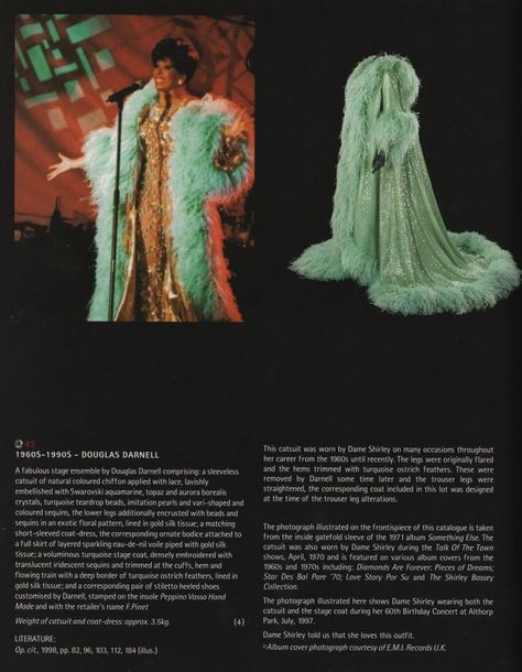 Bassey Gowns Under The Hammer -2017- | Shirley Bassey Blog Place In London, Shirley Bassey, Celebrity Skin, Teardrop Beads, Ostrich Feathers, The Passion, Catsuit, Passion For Fashion, Auction