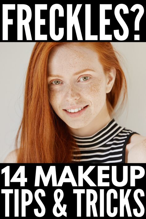 Makeup for Fair Skin and Freckles | If you're looking for tips on how to apply makeup for freckled skin, we've got you covered! With 14 application tips, products, videos, and step by step tutorials, we're sharing the best ideas for blondes and red heads with light skin tones. From the best foundation recos to enhance or hide freckles, to eye makeup ideas for fair skinned gals with green or blue eyes, to makeup tips to hide redness and blotchiness, don't miss these simple tricks and hacks! Makeup For Freckled Skin, Red Hair Blue Eyes Makeup, Makeup For Fair Skin, Freckled Skin, Red Hair Freckles, Pale Skin Makeup, How To Wear Makeup, Fair Skin Makeup, Red Hair Blue Eyes