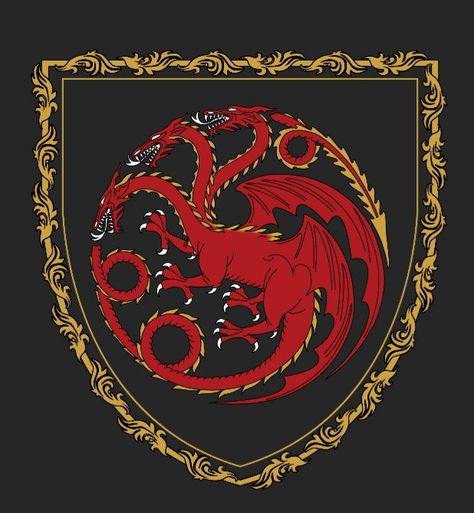 Game Of Thrones Flags, House Targaryen Sigil, Targaryen Sigil, Medieval Games, Game Of Thrones Poster, Game Of Thrones Artwork, Got Dragons, Targaryen Art, Asoiaf Art