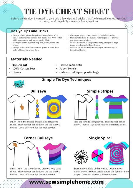 How to Tie Dye - Step by Step Tie Dye Designs Pattern, Tie Dye Steps, Tie Dye Tips, Easy Diy Tie Dye, Cool Tie Dye Patterns, Tie Dye Instructions, Tie Dye Folding Techniques, Tulip Tie Dye, Tie Dye Tutorial