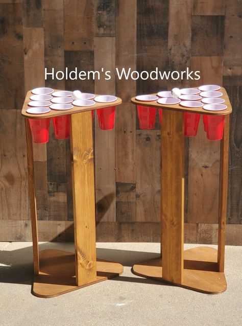 Diy Wooden Yard Games, Beer Wood Projects, Wood Yard Games, Outdoor Yard Games, Diy Yard Games, Cornhole Designs, Beer Wood, Game Room Bar, Backyard Storage