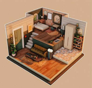 Sims 4 Houses Layout, Rumah Minecraft Sederhana, Sims Freeplay Houses, Sims 4 House Ideas, Sims House Ideas, Sims 4 Bedroom, Floor Bloxburg, Sims 4 House Building, Sims 4 House Plans