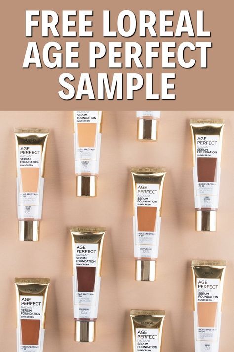 FREE Loreal Age Perfect Foundation Sample • Guide2Free Samples https://www.guide2free.com/beauty/free-loreal-age-perfect-foundation-sample/ Age Perfect Loreal Foundation, Loreal Age Perfect Foundation, Shades Of Foundation, Loreal Foundation, Neutral Skin Tone, Foundation Swatches, Apply Foundation, Free Beauty Samples, Serum Foundation