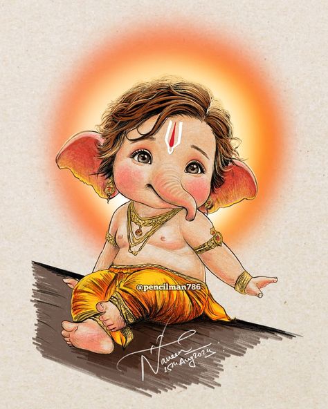 Ganpati Cute Wallpaper, Peaceful Illustration Art, Cute Ganapati Drawings, Ganesha Art Cute, Ganpati Cute Images, Cute Bappa Images, Ganesh Ji Cute Drawing, Ganapati Pics, God Cute Wallpaper