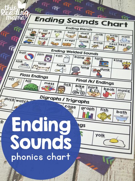 Spelling and Word Study Printables - This Reading Mama Play Sand Recipe, Ending Sounds Worksheets Free, Ending Blends Anchor Chart, Ending Sounds Kindergarten, Blends Anchor Chart, Ed Ending Sounds, Cvc Ending Sound Worksheet, Phonics Chart Letter Sounds, Digraphs Chart