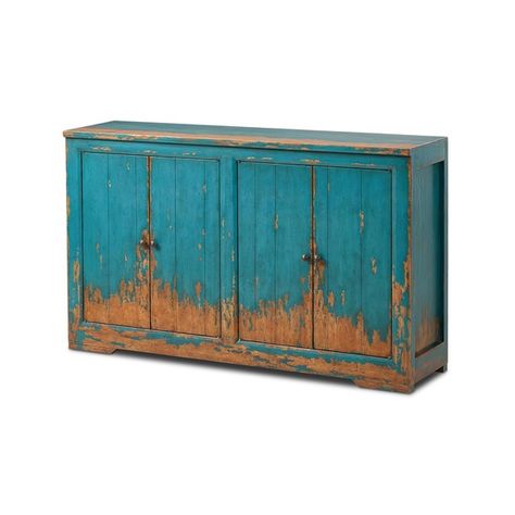 Storage & Media | IT TAKES AN HOUR SIDEBOARD Blue Sideboards, Bronze Pulls, Black Sideboard, Cleaning Wood, Sideboard Console, Antique Inspiration, Four Hands, Blue Frames, Sideboard Buffet