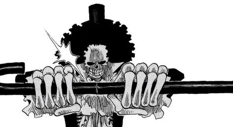 Brook Pfp Manga, Brook One Piece Sketch, Brook Manga Icon, One Piece Brook Manga, Brook One Piece Drawing, Brook Pfp, One Piece Manga Art, Brook One Piece, Brooks One Piece