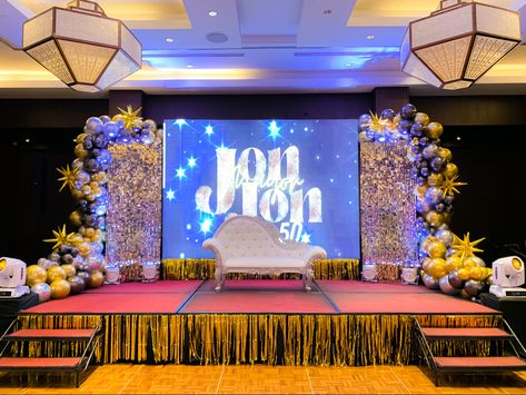 Prizegiving Stage Decor, Balloon Stage Decorations, Graduation Stage Background, Graduation Stage Design, Graduation Stage Decorations Schools, Graduation Stage, Stage Backdrop Design, Frozen Birthday Decorations, Freshers Party