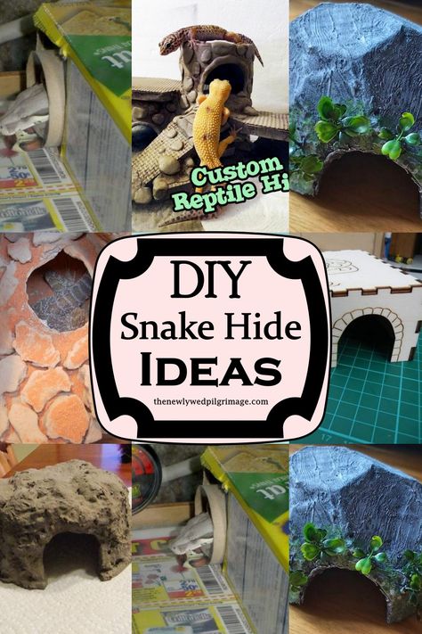 Snake Terrarium Ideas Diy, Diy Ball Python Hide, Snake Habitat Ideas Terrarium Diy, Snake Hides Diy, Diy Snake Enclosure Decor, Ball Python Enclosure Ideas Diy, Diy Snake Hide, Snake Enclosure Ideas Diy, Ball Python Terrarium Ideas