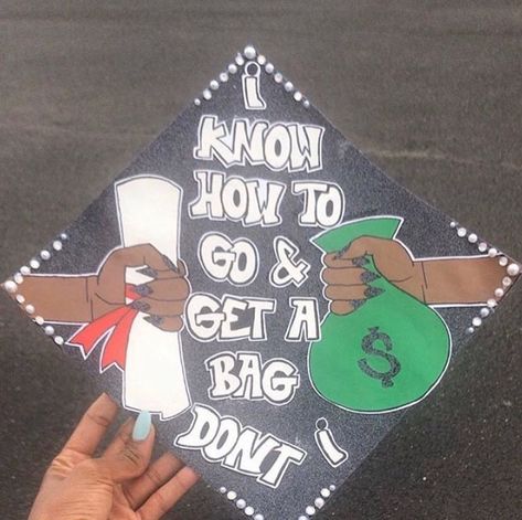 Meek Mill Graduation Cap, Graduation Cap Ideas For Guys, Graduation Themes, Graduation Things, High School Graduation Pictures, Graduation Hats, Cute Prom Proposals, College Grad Cap Ideas, Graduation Cap Decoration Diy