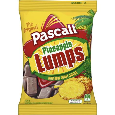 Pascall Pineapple Lumps image Pineapple Lumps, Chocolate Lollies, Dairy Milk Chocolate, Flavored Milk, Fusion Food, Fruit Juice, International Recipes, Cocoa Powder, Chocolate Covered