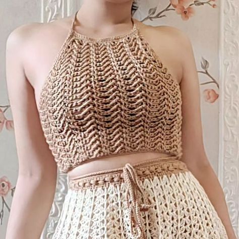 Tan Crochet Top, Spring Beachwear Beige Crochet Top, Ombre Crochet Skirt, Brown Crochet Beach Top, Summer Beige Crochet Skirt, Ombre Skirt, Crochet Best, Best Top, Last Month