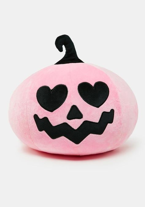 Pink Halloween Room Decor, Pumpkin Painting Ideas Pink, Pink Plushies, Pink Halloween Decor, Pumpkin Plush, Halloween Bedroom, Pumpkin Contest, Face Details, Halloween Pumpkin Designs