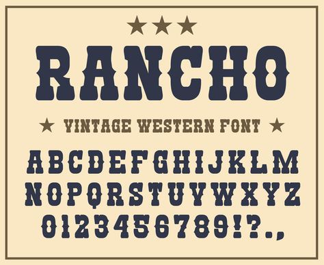 Vintage Western Typography, Wild West Font, Western Font Alphabet, Western Packaging, Western Typeface, Western Words, Band Fonts, Manly Fonts, Western Lettering