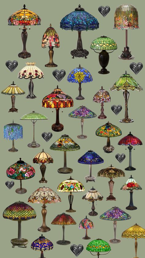 Tiffany Lamp Aesthetic, Pretty Lamps, Funky Lamp, Funky Lamps, Lampe Art Deco, Lampe Vintage, Tiffany Lamp, Dream Furniture, Old Lamps