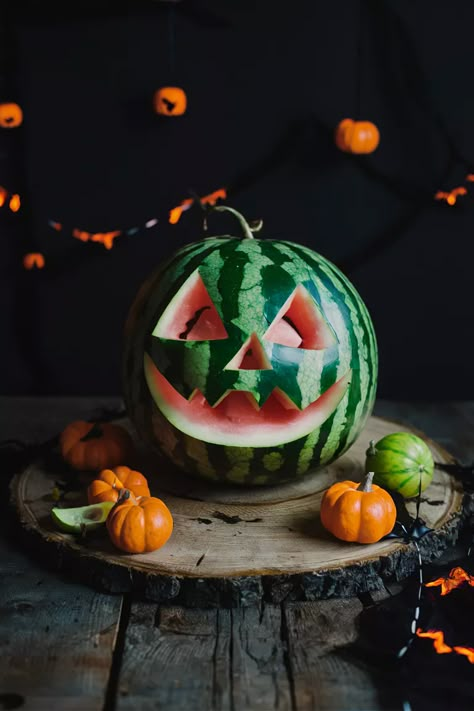 This summer, throw a Gravity Falls inspired Summerween party with these spooky ideas that blend summer fun with Halloween. #summerween #summerweenpartyideas #partyplanning Carved Watermelon Halloween, Watermelon Jack O Lantern, Summerween Ideas, Halloween Watermelon, Halloween Pool Party, Summerween Party, Carving Watermelon, Aesthetic Halloween Wallpaper, Carved Watermelon