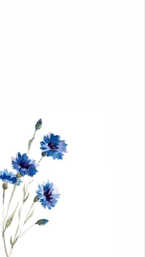 Walpapers Cute, Simplistic Wallpaper, Doodle Art Flowers, Blue Flower Wallpaper, Simple Phone Wallpapers, Instagram Frame Template, 수채화 그림, Flower Background Wallpaper, Floral Poster