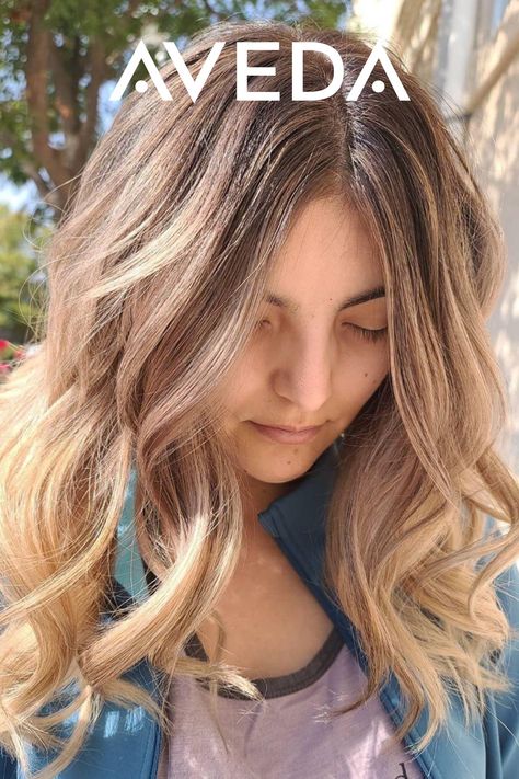 Rooty Balayage, Blended Blonde Balayage, Aveda Blonde, Going Platinum Blonde, Blended Blonde, Treat Damaged Hair, Blonde Balayage Hair, Aveda Color, Professional Hair Color