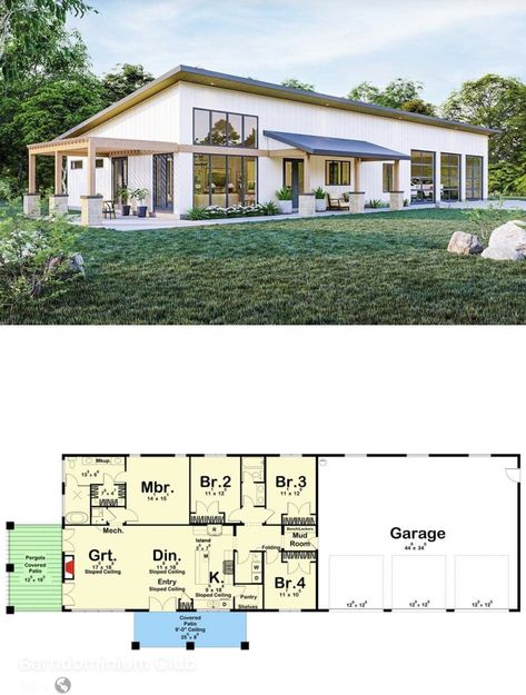 Barndominium House, Future Planning, Retirement House, Barn Style House Plans, Garage Floor Plans, Barndominium Floor Plans, Barn Ideas, Building Projects, Barn Style House