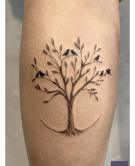 Tree Bird Tattoo, Birds Tattoo Men, Dead Tree Tattoo, Tree With Birds Tattoo, Aspen Trees Tattoo, Birch Tree Tattoos, Maple Tree Tattoos, Arm Cover Up Tattoos, Tree Tattoo Meaning