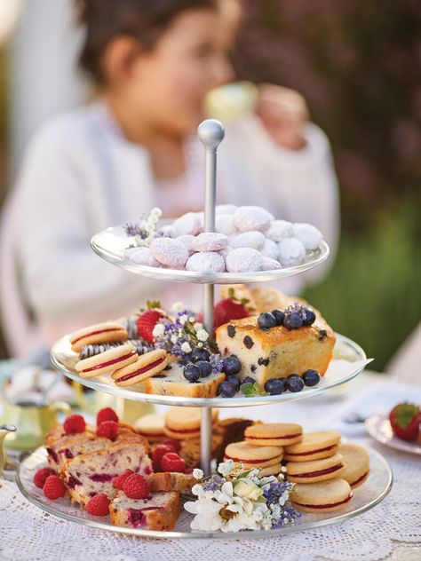 Mother’s Day High Tea Ideas, Mother Daughter Tea Party Ideas, Mothers Day Tea Party, Home Tea Party, Tea Party Tablescape, Mother Daughter Tea, Tea Party Ideas, Tiered Cake Stands, Harry & David